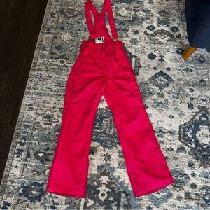 Hot Pink vintage Obermeyer Ski Overalls Pants